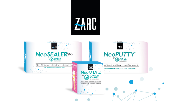 NeoSealer Flo®, NeoPutty®, and NeoMTA2® are Zarc’s bioactive cements that guarantee proven clinical results.